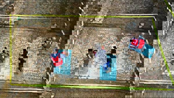 Ancient Greek mosaic found at site of Hatay building destroyed in 2023 quakes