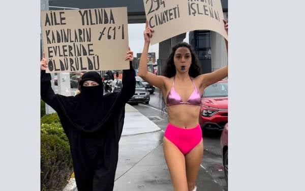 Melisa Aydınalp’ten erkek şiddeti eylemi