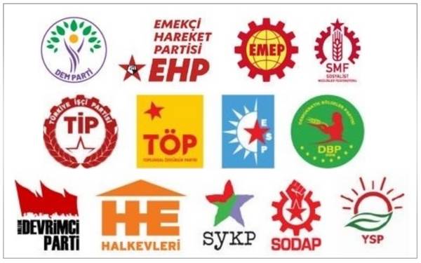 12 sosyalist parti ve hareketten Suriye'de Kürtlere yönelik saldırılara karşı DEM Partiyle ortak açıklama