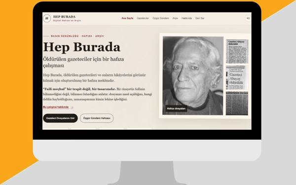 Öldürülen gazeteciler için bir hafıza çalışması: Hep Burada
