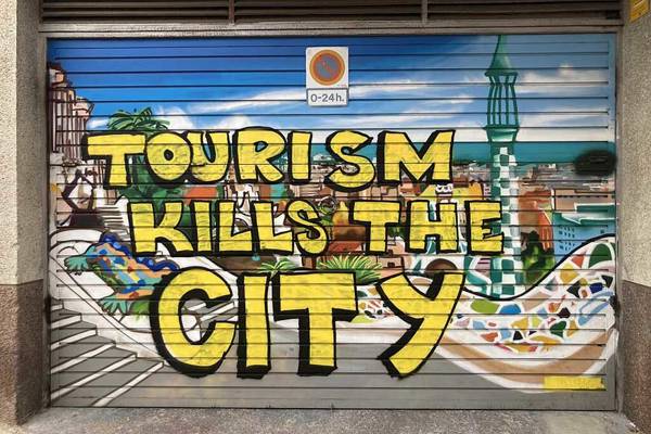 'One more tourist, one less neighbor! Tourists go home!'
