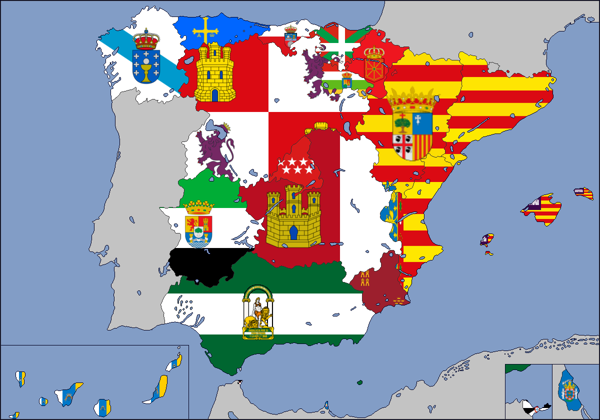Spain, a unitary state with autonomous regions