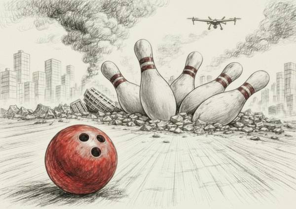 Bombalar, bowling topları ve devrilen kukalar