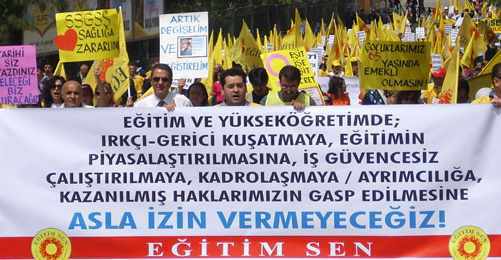 Eğitim-Sen Toplu Sözleşme İçin Dört Koldan Ankara'ya Yürüyor
