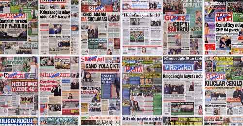 Gazeteler CHP'de Kılıçdaroğlu'nun Adaylığını Nasıl Gördü