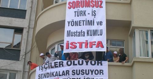 Genel Grev İsteyen İşçiler İstanbul'da TÜRK-İŞ'i İşgal Etti