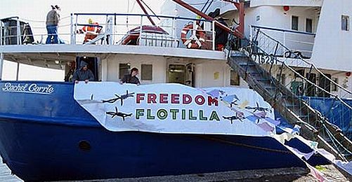 İsrail Rachel Corrie Gemisini Limanına Çekti
