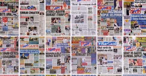 Gazetelerin İlk Sayfalarında "Galerilere Saldırı"