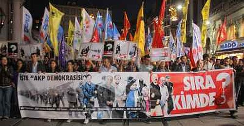 SDP ve TÖP Tutuklamalarına Yürüyüşlü Protesto