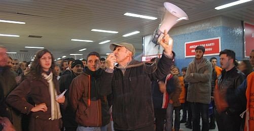 Halkevlerinden Ulaşım Zammına Metroda Protesto