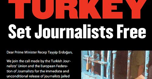 EFJ ile TGS'den Gazetecilerin Serbest Bırakılması için Kampanya
