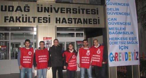 Bursa’da Sağlık Emekçileri Grev Çadırında Sabahlayacak