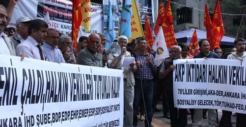 Ankara'da Blok Vekillerine Destek Eylemi