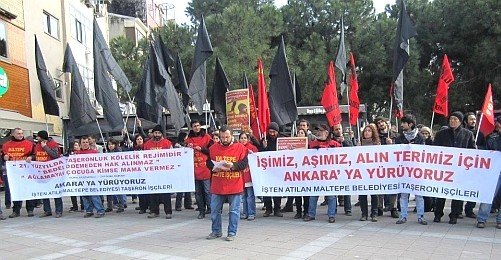 Maltepe İşçileri Ankara'ya Yürüyor