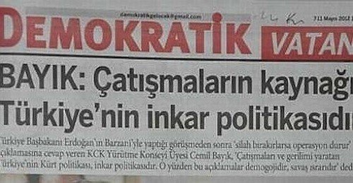Demokratik Vatan Newspaper Banned for 1 Month
