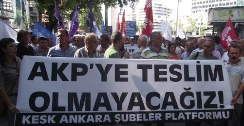 KESK'e Yönelik Operasyonlar Ankara'da Protesto Edildi