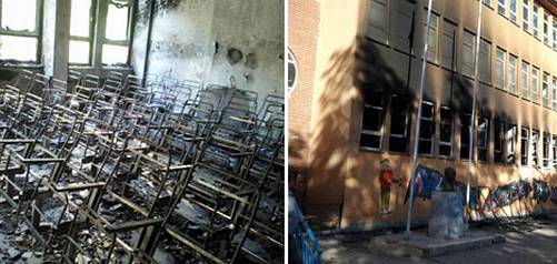Şemdinli'de Okul Yakıldı