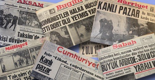 44 Yıl Önce Gazetelerde Kanlı Pazar