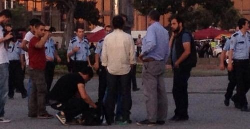 Standing-still Man in Taksim 