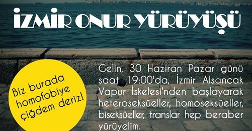 İzmir'in İlk Onur Yürüyüşü Bu Pazar