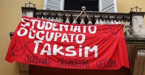 Bologna’da Taksim İşgal Öğrenci Evi 