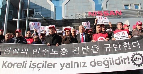 DİSK Güney Koreli İşçilerle Dayanışmada