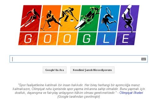 Google'dan Gökkuşağı Olimpiyatları