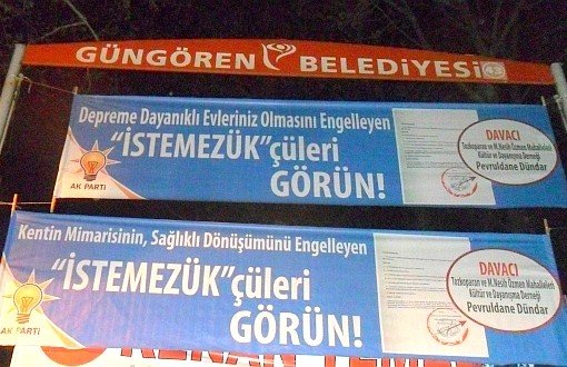 Mahalle Derneği AKP Afişinin Hedefinde
