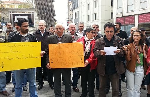 Kesab'taki Ermenilere Yönelik Saldırıya Galatasaray'da Protesto  