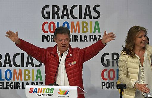 Santos Yeniden Cumhurbaşkanı, Barış Görüşmeleri Sürecek