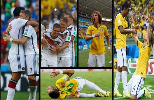  Brezilya ve Almanya Yarı Finalde, Neymar Yok