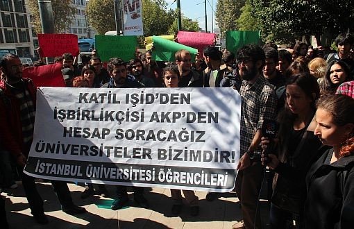 İstanbul Üniversitesi’nde IŞİD Karşıtı Afiş Saldırısına Protesto