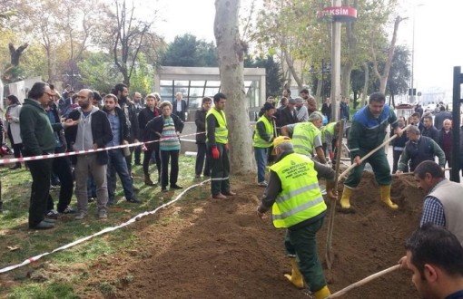 Gezi Parkı'ndaki Kazı Durduruldu