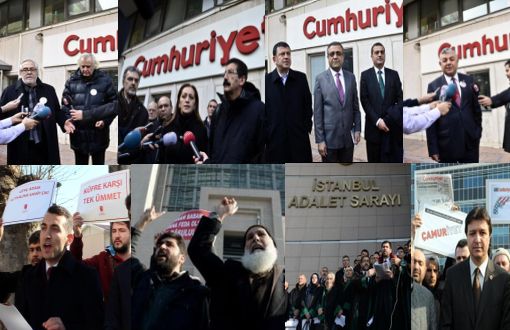 Cumhuriyet Gazetesine Dayanışma Ziyaretleri ve Protestolar