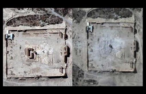 IŞİD'in Yıktığı Tapınak Uydu Görüntülerinde