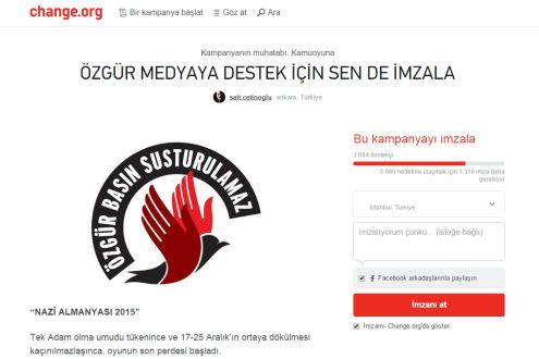Koza-İpek Operasyonuna Karşı ''Basın Özgürlüğü'' Kampanyası