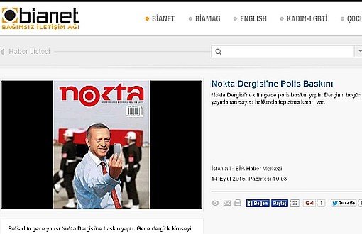 bianet’s news “Police Raid against Nokta Magazine” not Accessed 