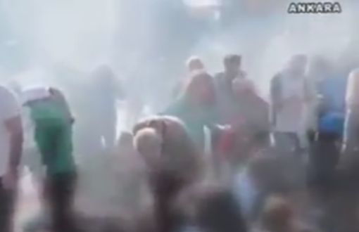 Ankara'da Patlama Sonrasında Polisin Gaz Sıkma Videosu