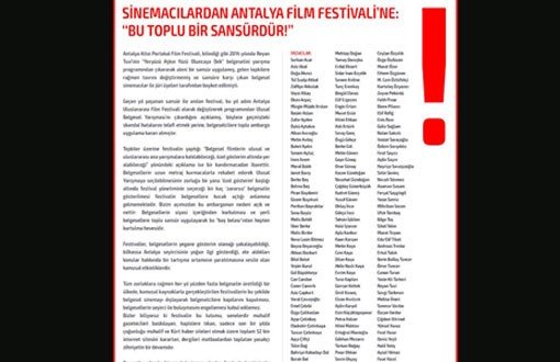 Antalya Film Festivali’ne Boykot