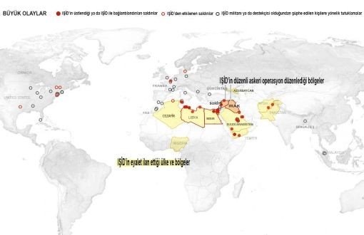 IŞİD'in Saldırı Haritası
