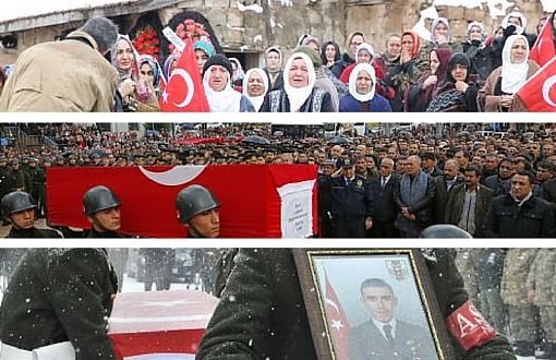 Sur'da Öldürülen İki Asker ve Bir Polisin Cenaze Töreni Yapıldı 