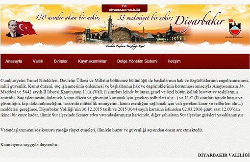 Diyarbakır Governorship ahead of Sur-March: No Entry Without Residence Document