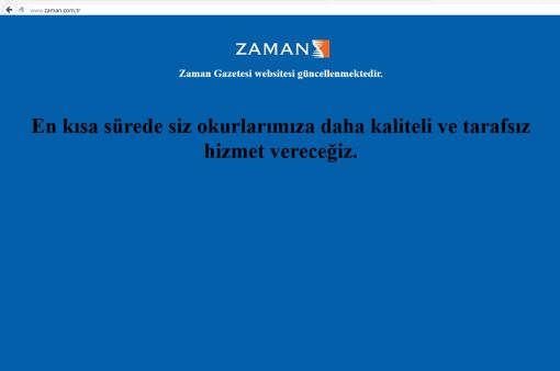 Kayyumun Notu: Zaman Gazetesi Websitesi Güncellenmektedir