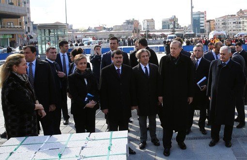 Erdoğan Taksim Meydanı’nı Gezdi