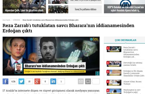 Bilal Erdoğan'ın Şikayetiyle 16 Rıza Sarraf Haberine Sansür