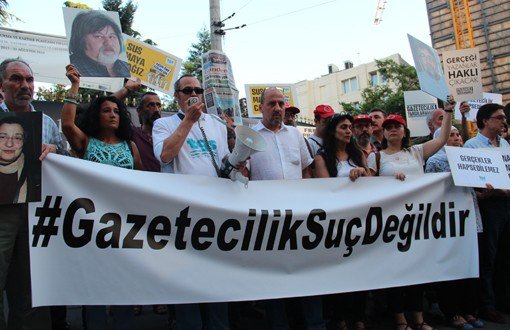 Gazeteciler Tutuklu Meslektaşları İçin Sokaktaydı