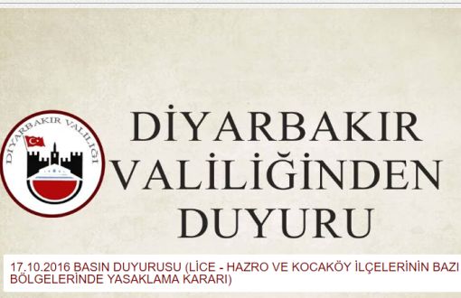 Diyarbakır'ın 14 Köyünde Sokağa Çıkma Yasağı
