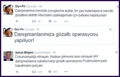 HDP'li Vekillerin Danışmanları Gözaltında