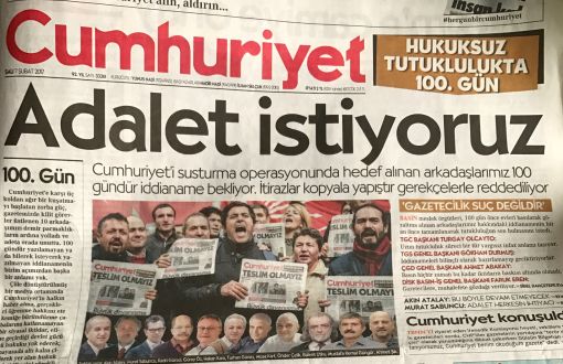 Cumhuriyet Daily Directors, Columnists Behind Bars For 100 Days