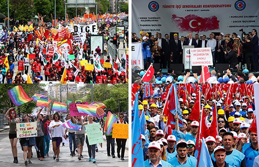 Ankara'da İki Ayrı 1 Mayıs